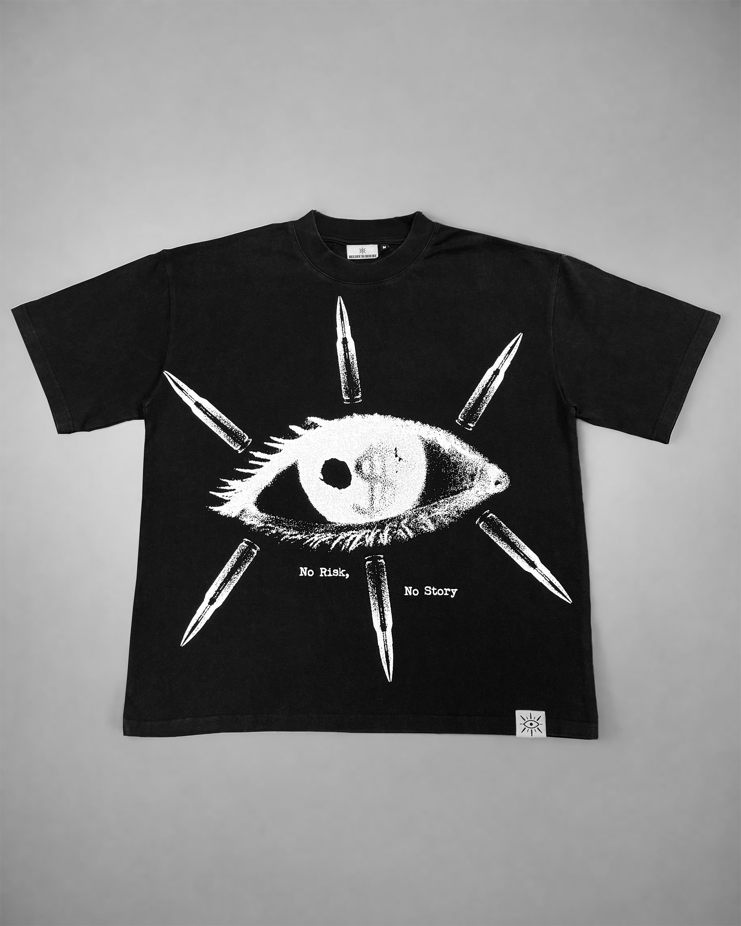 NO RISK NO STORY TEE - BLACK