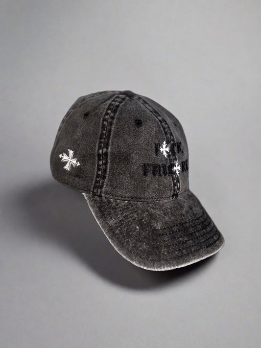 F*CK FAILURE HAT - BLACK WASHED