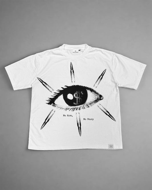 NO RISK NO STORY TEE - WHITE